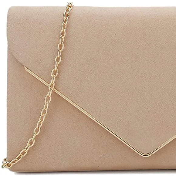 Charming Tailor Faux Suede Clutch Bag - Picture 1 of 7